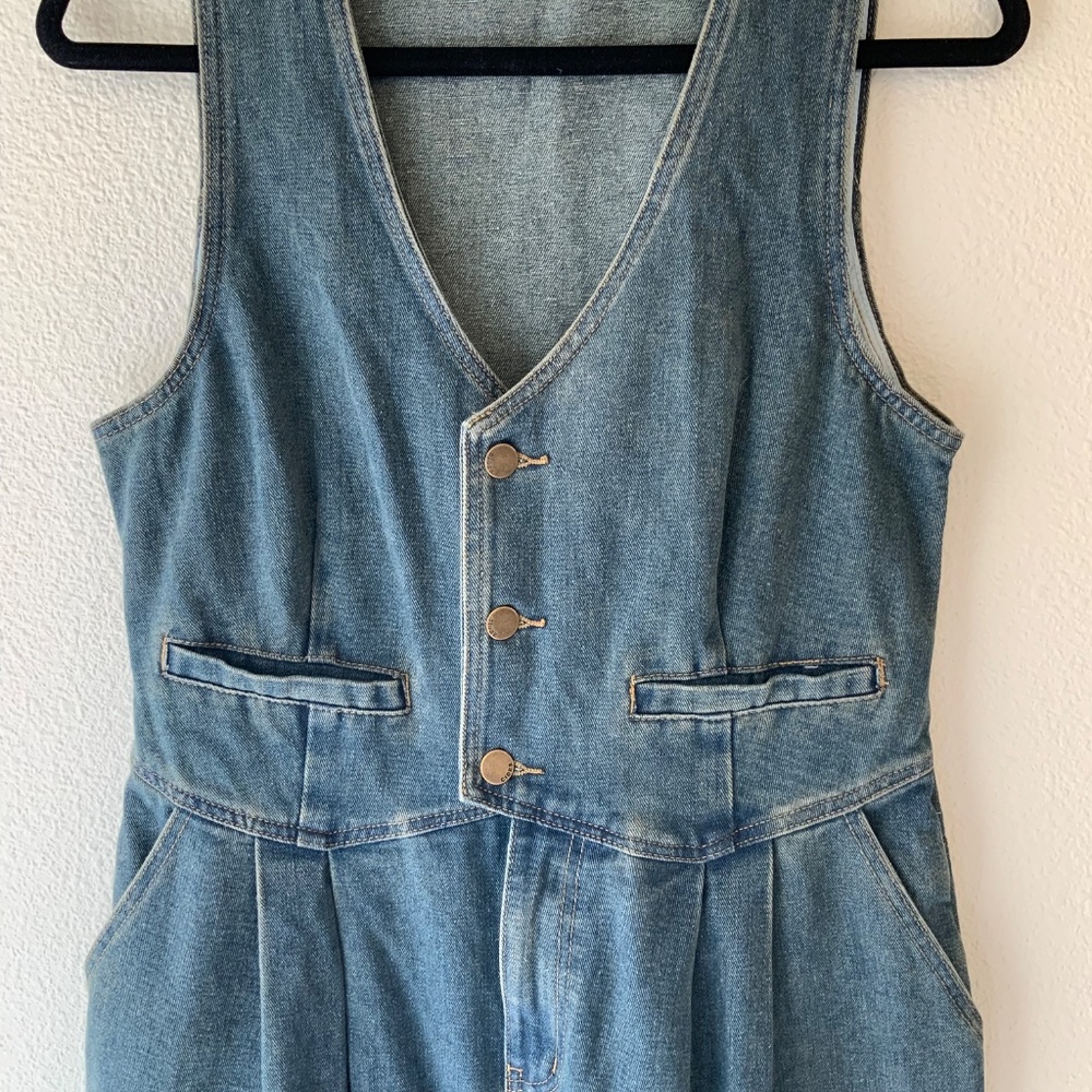 Cider Denim Blue Jumpsuit - Picture 12 of 14